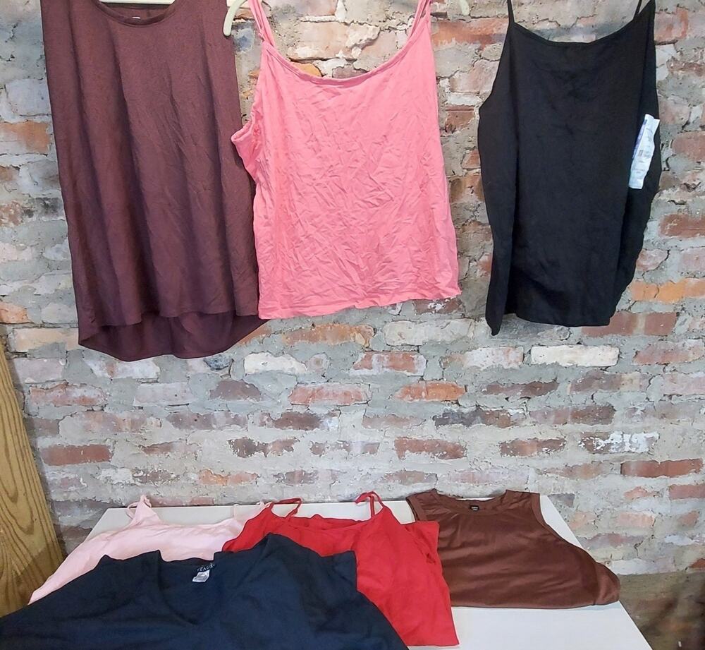Womens Plus Size 2X Tank Tops Camisoles T Shirt Lot Sleeveless V Neck